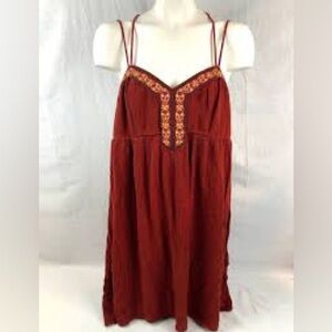 Maurices dress mini embroided sz L NWT
